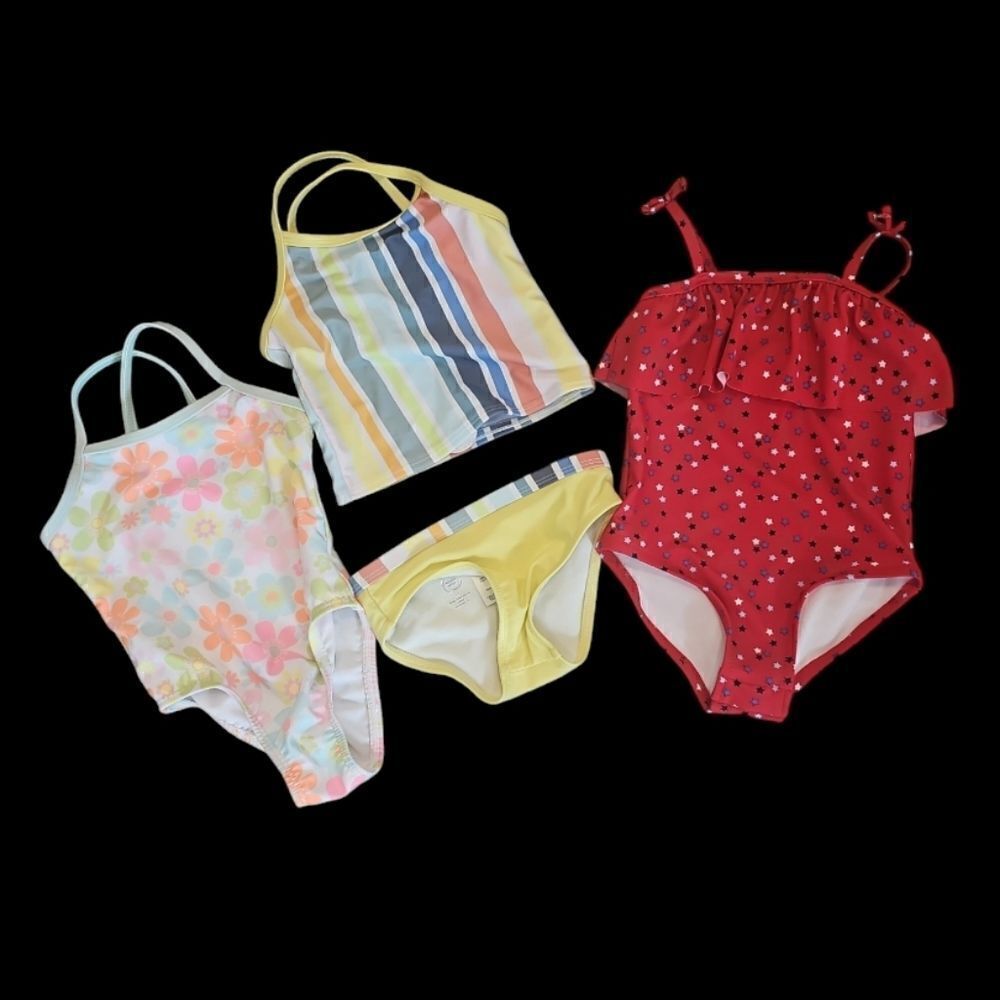 4 swimsuits bundle! All like new! 24month/2T